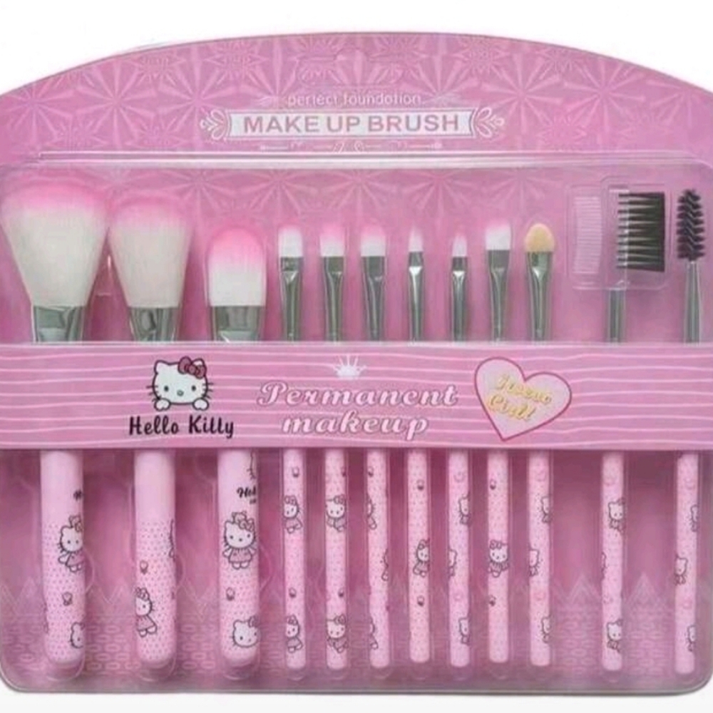 PRICE DROP 👇🏼 Hello Kitty Pink Make Up Brush Collection
